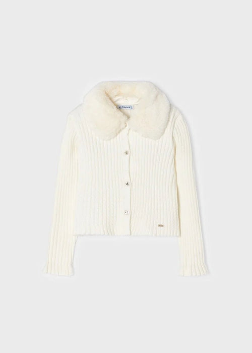 Girls Ivory Knitted Cardigan (mayoral)