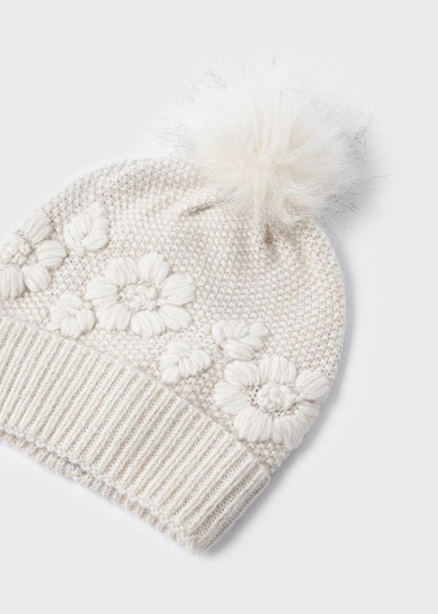 Girls Ivory Knitted Hat & Scarf Set (Mayoral)