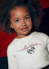 Girls Ivory Long Sleeve T-Shirt with Hairband