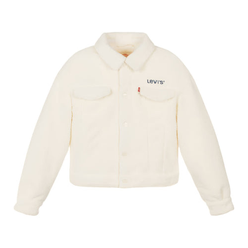 Girls Ivory Sherpa Fleece Jacket
