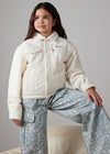 Girls Ivory Sherpa Fleece Jacket