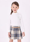 Girls Ivory Viscose Frilled Top (mayoral)