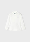 Girls Ivory Viscose Frilled Top (mayoral)