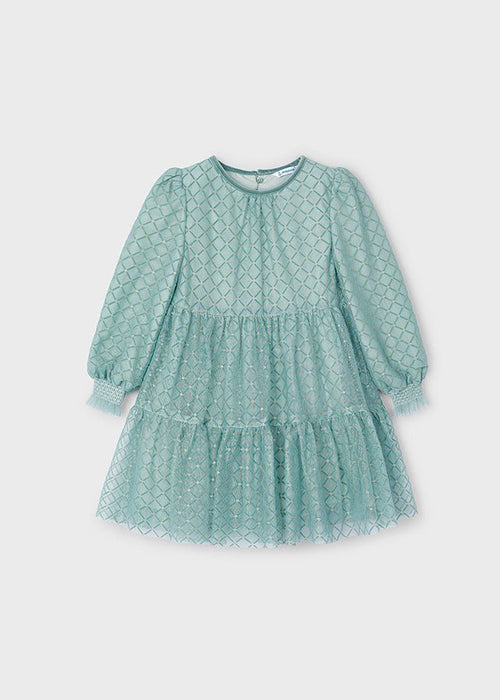 Girls' Jade Tulle Printed Dress (Mayoral)