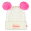 Girls Knit Hat with Pink Pom Poms (Billieblush)