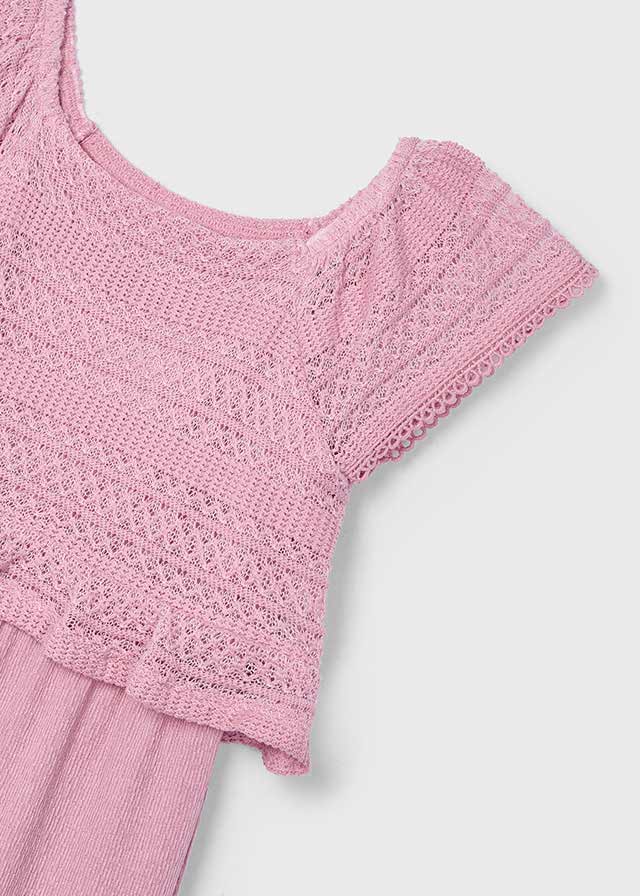 Girls Knitted Lace Jumpsuit