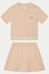 Girls' Knitted Sweater & Skirt Set