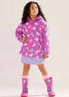 Girls Leaping Horses Colour Changing Zip - Up Rain Jacket