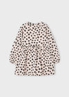 Girls Leopard Print Fleece Dress with Handbag