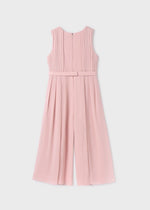 Girls Light pink Pleated Chiffon Jumpsuit (Abel & Lula)