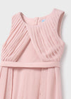 Girls Light pink Pleated Chiffon Jumpsuit (Abel & Lula)