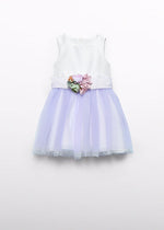 Girls Lilac Combined Tulle Dress