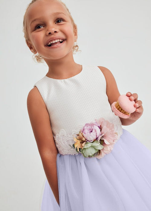 Girls Lilac Combined Tulle Dress