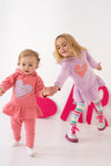 Girls Lilac Cotton Hooded Dress Set (Agatha Ruiz de la Prada)