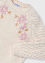 Girls' Long Sleeve Sweater with Floral Embroidery (Mayoral)