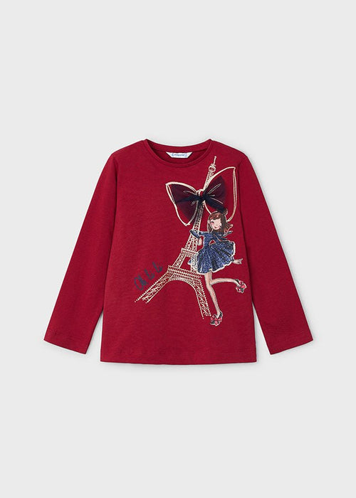 Girls' Long Sleeve T - Shirt with Eiffel Tower Print (Mayoral)
