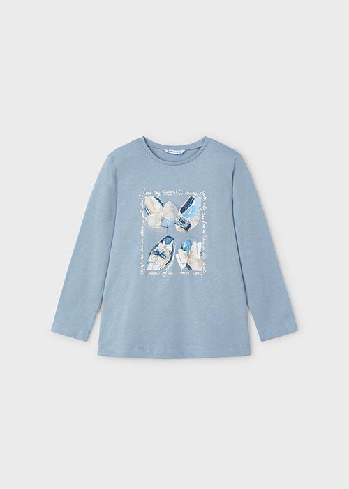Girls' Long Sleeve T - Shirt with Shoe Print (Mayoral)