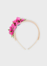 Girls Magenta Flower Headband