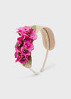 Girls Magenta Flower Headband