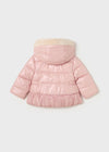 Girls Metallic Pink Puffer Coat (mayoral)