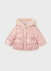 Girls Metallic Pink Puffer Coat (mayoral)