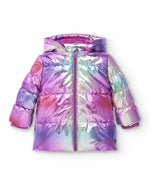 Girls' Metallic Rainbow Puffer Jacket (Tuc Tuc)