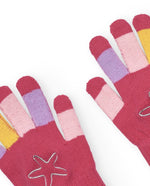 Girls' Multi - Color Striped Knitted Gloves (Tuc Tuc)