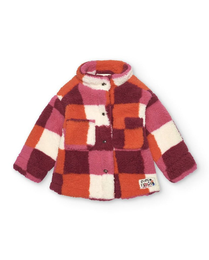 Girls' Multi - Colored Patchwork Fleece Jacket (Tuc Tuc)