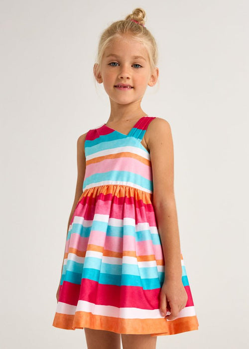 Girls Multicolor Striped Dress