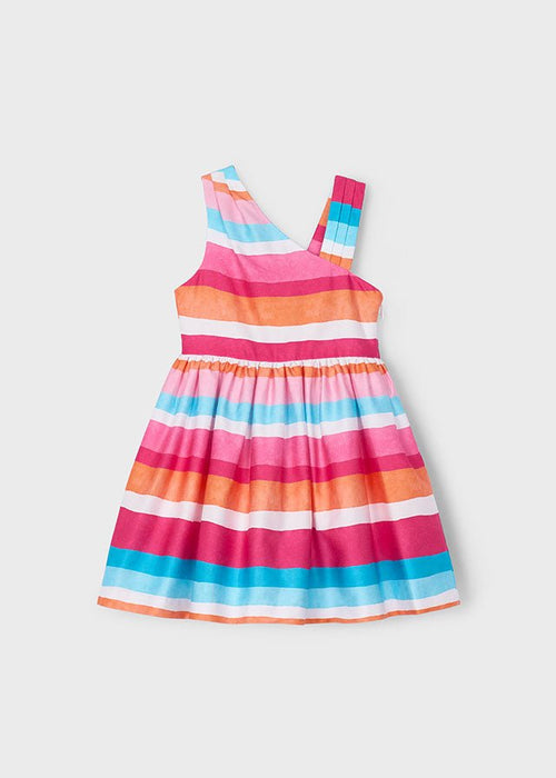 Girls Multicolor Striped Dress