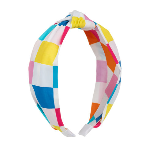 Girls Multicolored Check Hairband