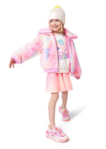 Girls Multicolour Faux Fur Zip Coat
