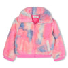 Girls Multicolour Faux Fur Zip Coat