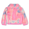 Girls Multicolour Faux Fur Zip Coat