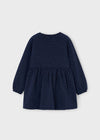 Girls Navy Glitter Dress with Bag