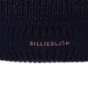Girls Navy Hat with Double Pom Poms