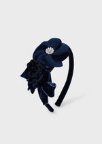 Girls Navy Velvet Hairband (mayoral)