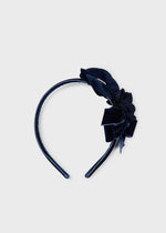 Girls Navy Velvet Hairband (mayoral)