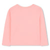 Girls Neon Pink Glitter Print Long Sleeve Top