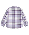 Girls Oversized Lilac Plaid Shacket