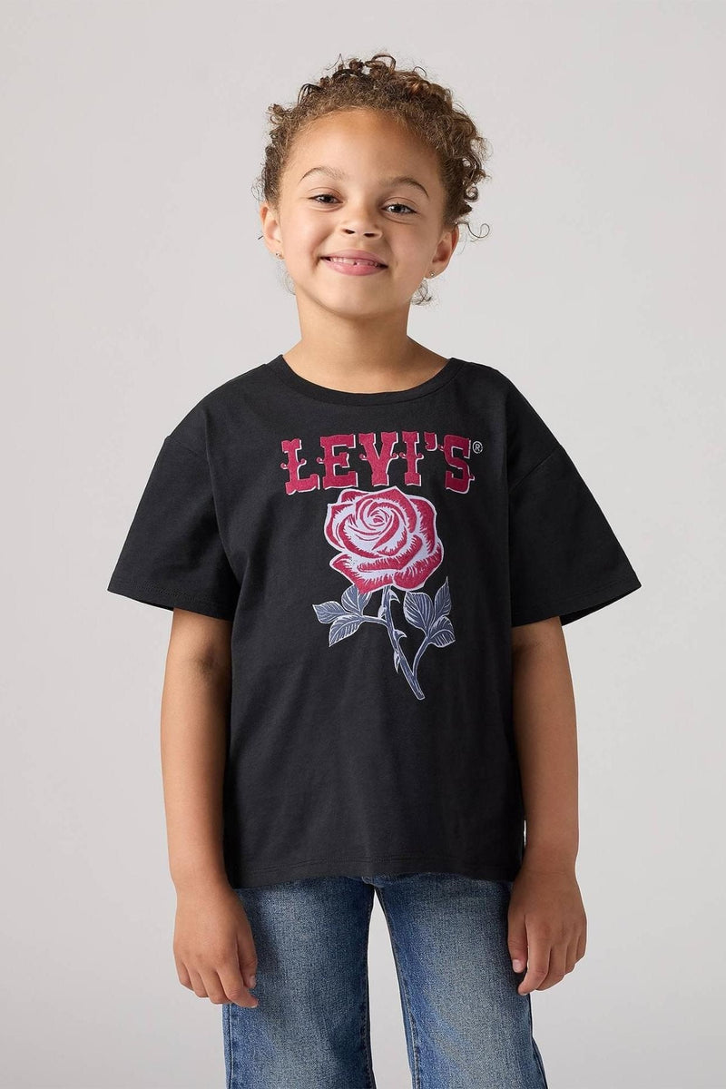 Girls Oversized Western Roses Tee