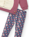 Girls' Penguin Plush Sweatshirt & Heart Leggings Set (Tuc Tuc)