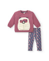 Girls' Penguin Plush Sweatshirt & Heart Leggings Set (Tuc Tuc)