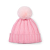 Girls Peony Pink Pom Pom Knitted Hat