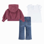 Girls' Pink & Blue Denim Trouser Set (Levis)