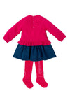 Girls Pink & Blue Ruffle Heart Dress Set