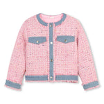 Girls Pink Bouclé Tweed Jacket (Billieblush)