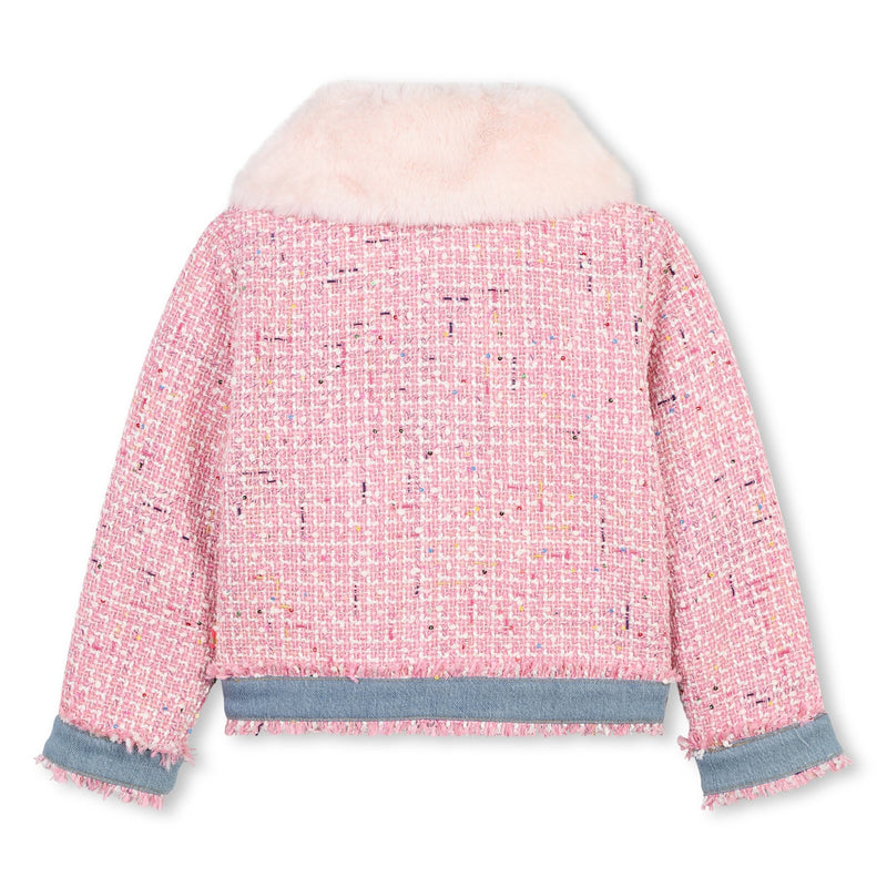 Girls Pink Bouclé Tweed Jacket (Billieblush)