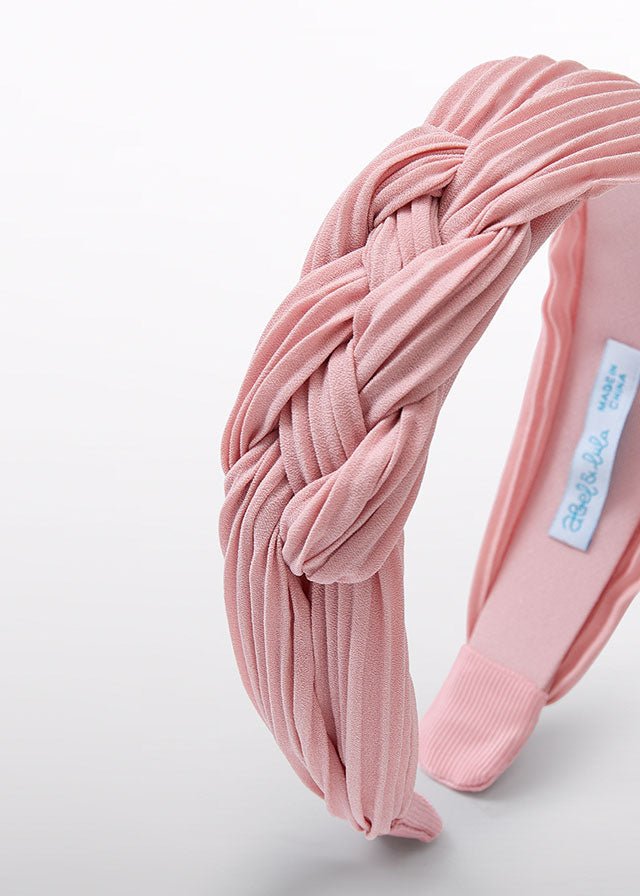 Girls Pink Braided Gauze Headband