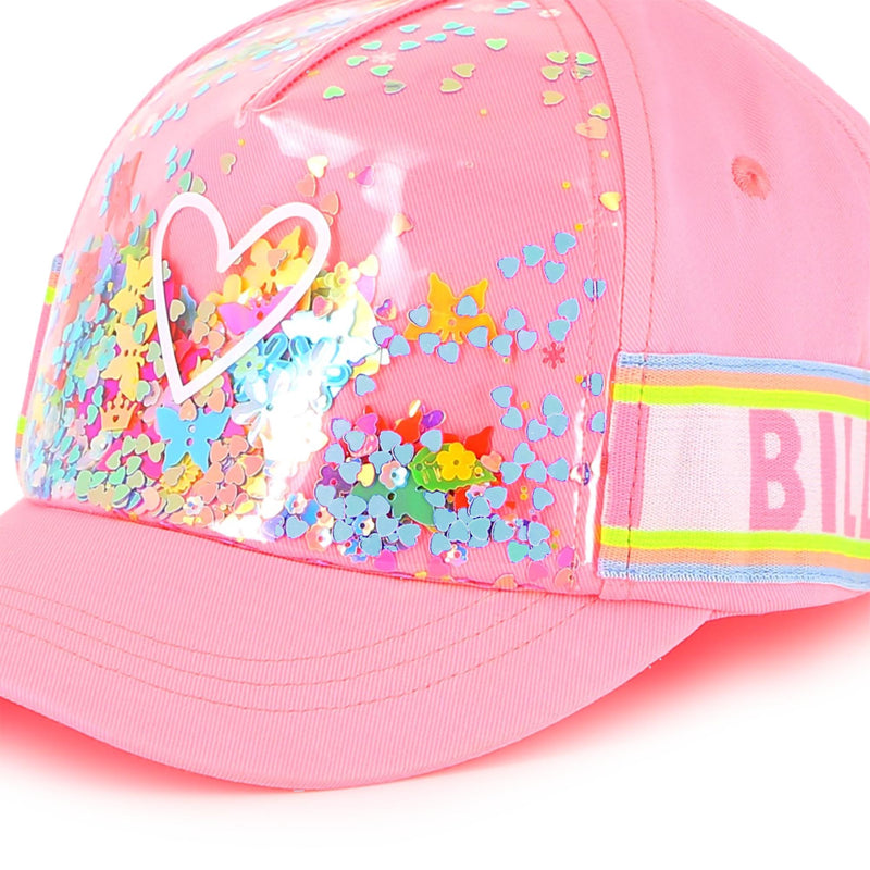 Girls Pink Cap With Confetti